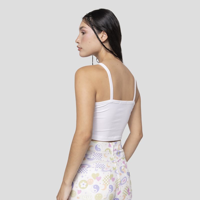 Dámský top Kaotiko Lycra Balloon Puppy white 2