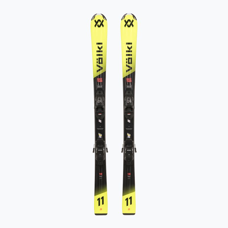 Dětské sjezdové lyže + vázání Völkl Racetiger Jr Yellow+7.0 VMotion Jr 130-160 cm