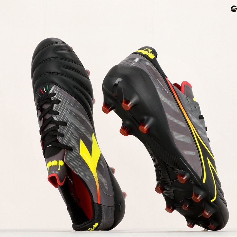 Pánské fotbalové kopačky Diadora Brasil Elite Veloce ITA LPX černo-bordó DD-101.178785-D0136-43 18