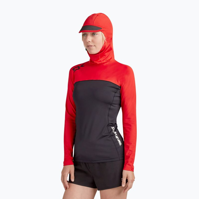 Dámské plavecké tričko Dakine Hd Snug Fit Rashguard Hoodie black and red DKA333W0002 3