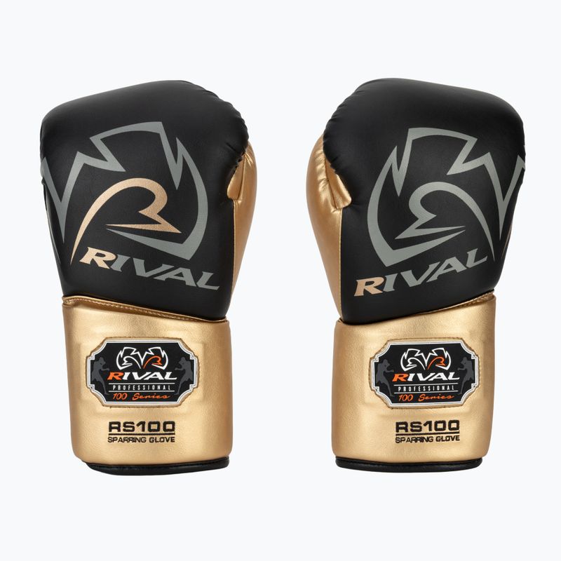 Boxerské rukavice Rival RS100 Professional černé/zlaté 2