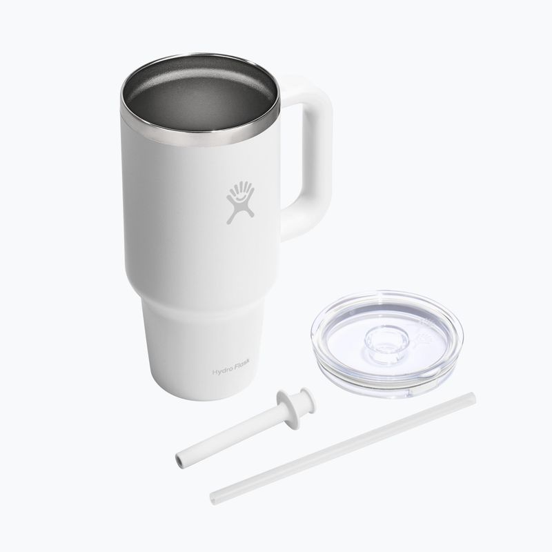 Termohrnek Hydro Flask Travel Tumbler Clear Lid white 4