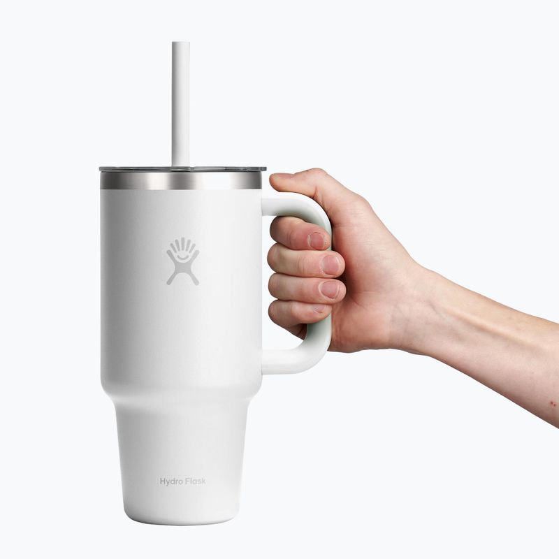 Termohrnek Hydro Flask Travel Tumbler Clear Lid white 5