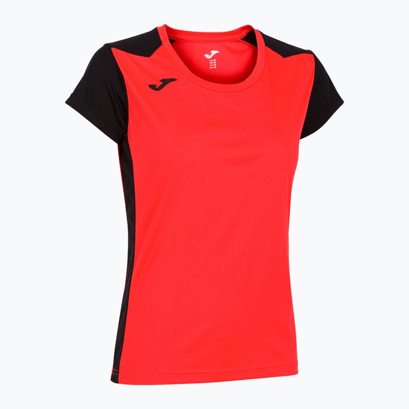 Dámské běžecké tričko Joma Record II fluor coral/black 7