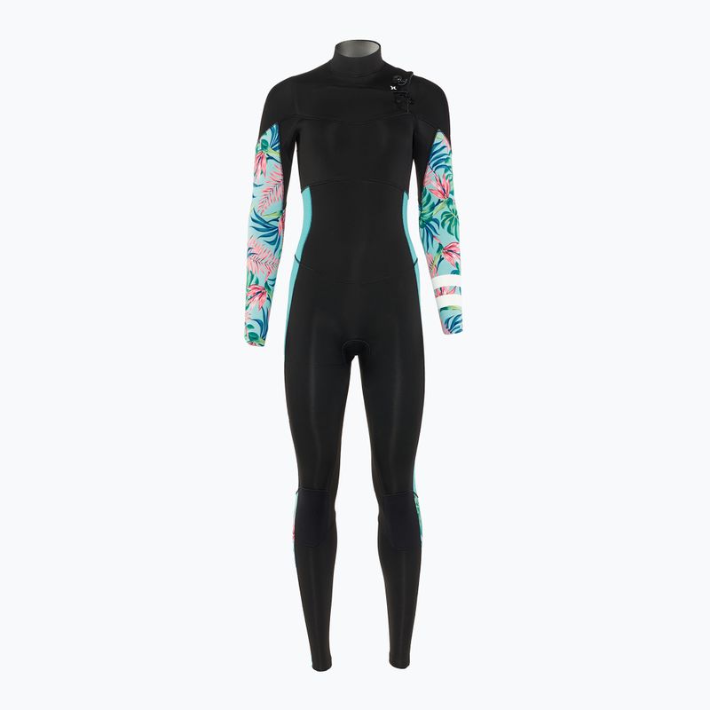 Dámský plavecký neopren Hurley Plus Printed 3/2 mm Fullsuit java tropical