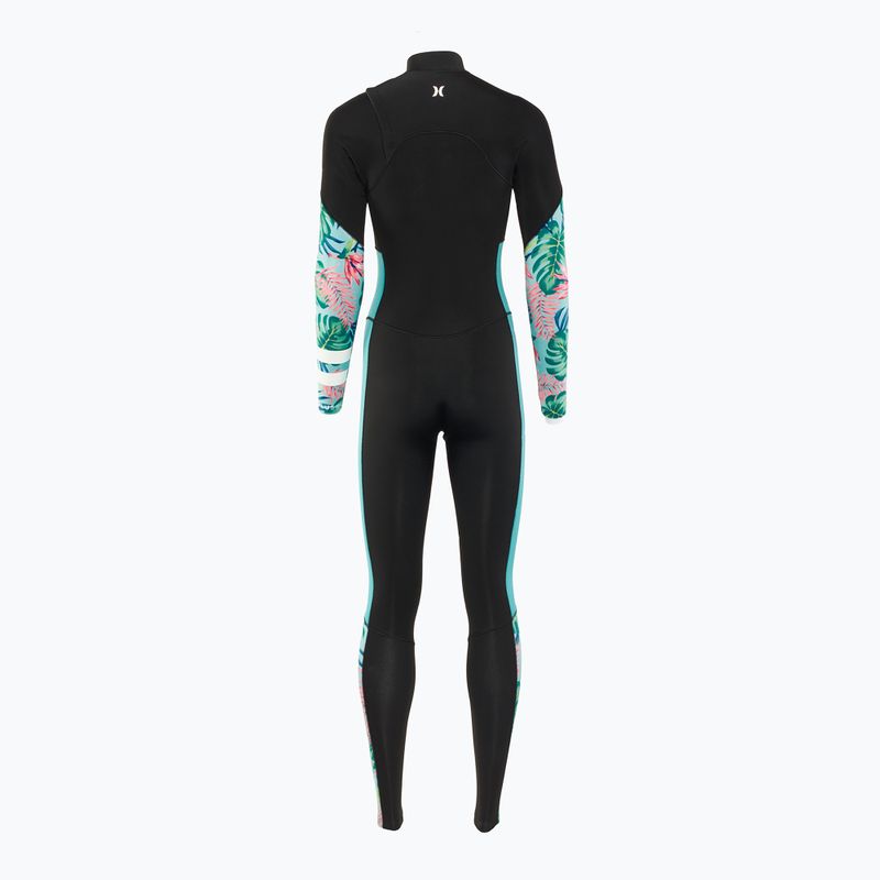 Dámský plavecký neopren Hurley Plus Printed 3/2 mm Fullsuit java tropical 2