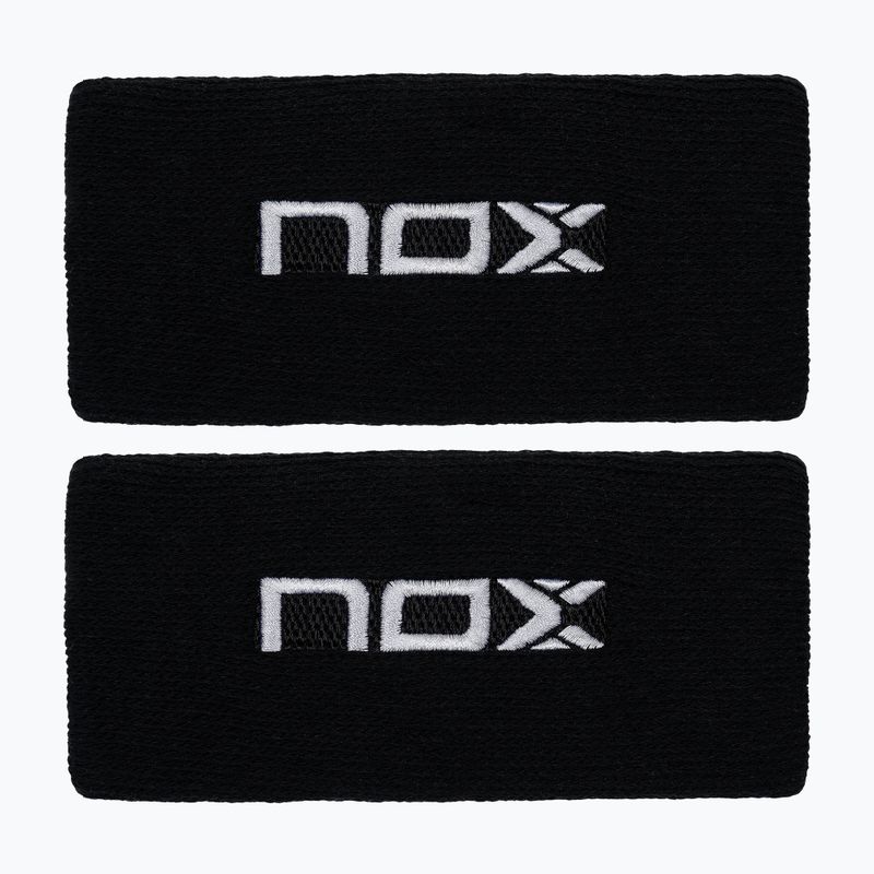 Zápěstní potítka NOX Wristband with Logo 2 szt. black/white