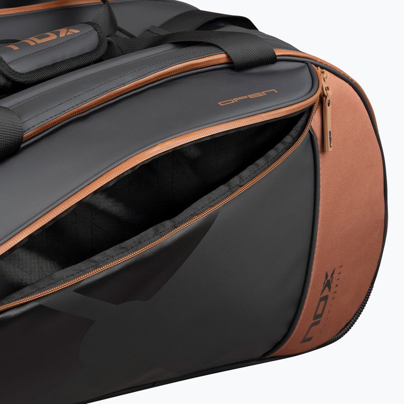 Taška na rakety NOX Luxury Open Series 60 l black/brown 11
