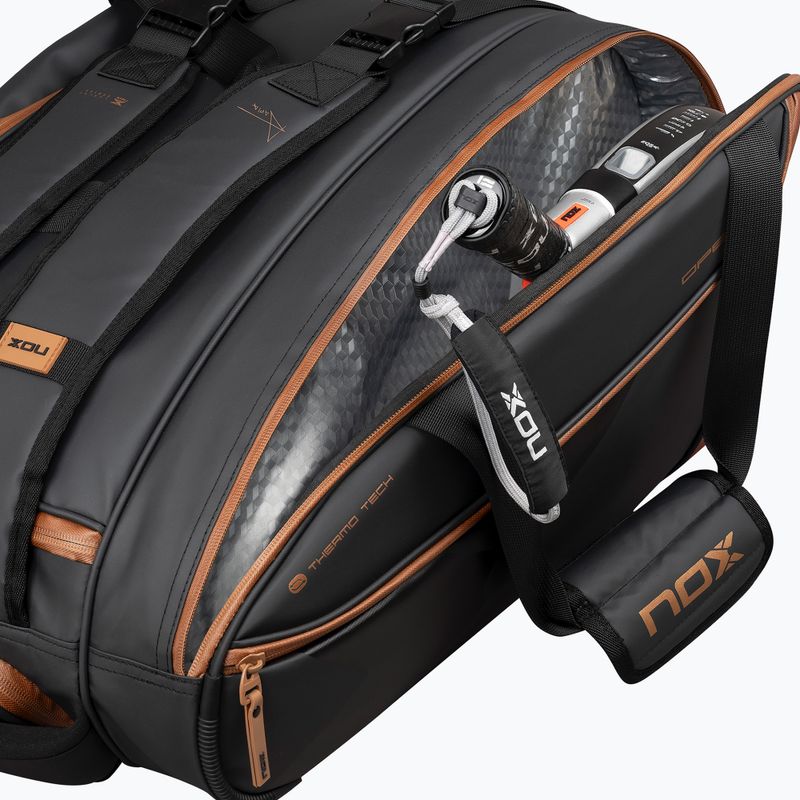 Taška na rakety NOX Luxury Open Series 60 l black/brown 13