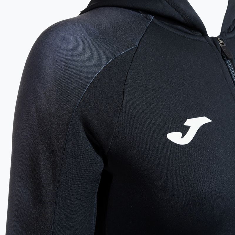 Dámská běžecká mikina Joma Elite XI Hoodie black/anthracite 9