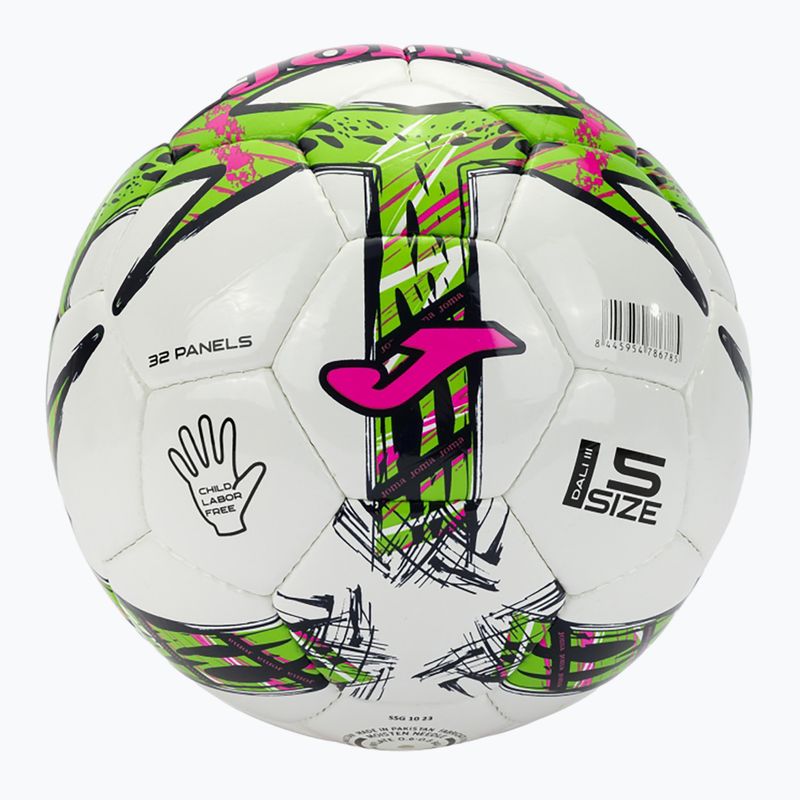 Fotbalový míč Joma Dali III green fluor/pink/navy velikost 5 2