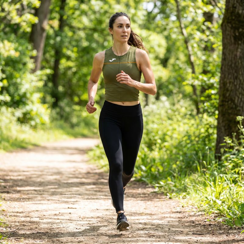 Dámské běžecké tričko Joma Record III Top khaki barvy 8