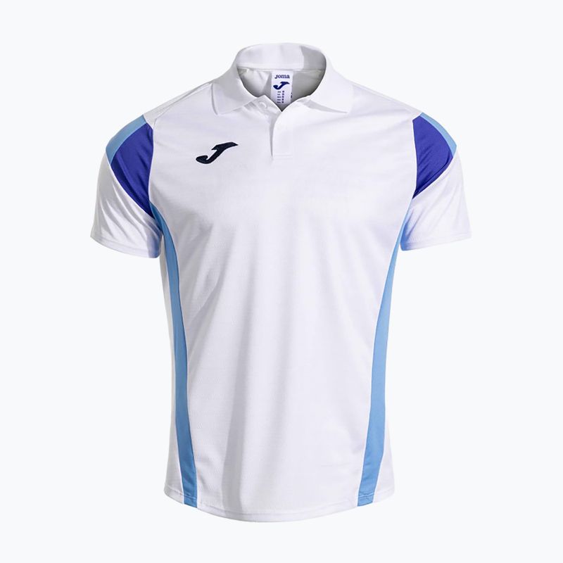 Pánské tenisové tričko Joma Montreal white/sky blue