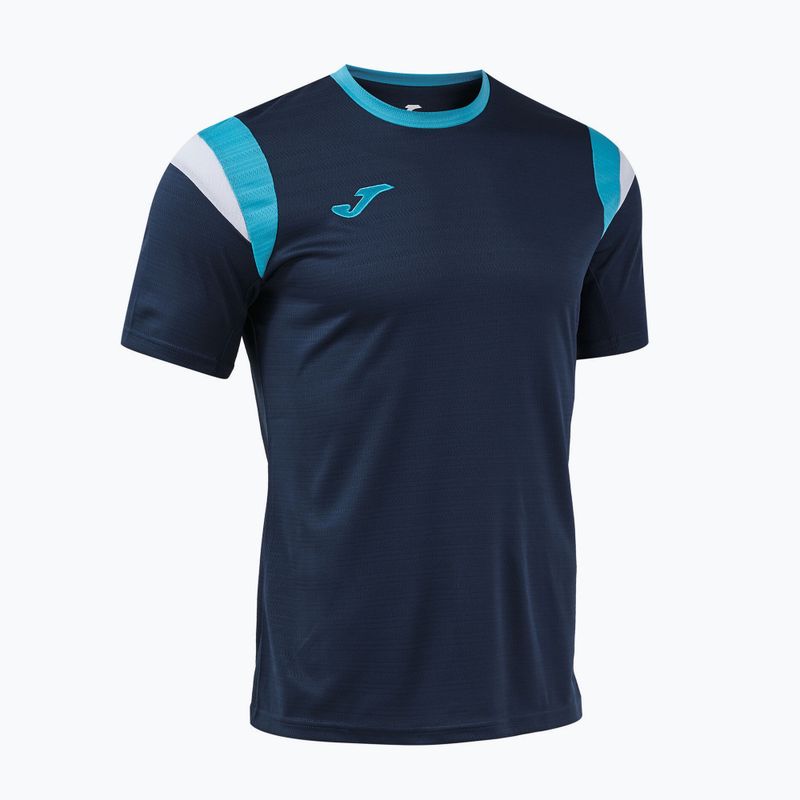 Pánské tenisové tričko Joma Terra dark navy/turquoise fluor 3