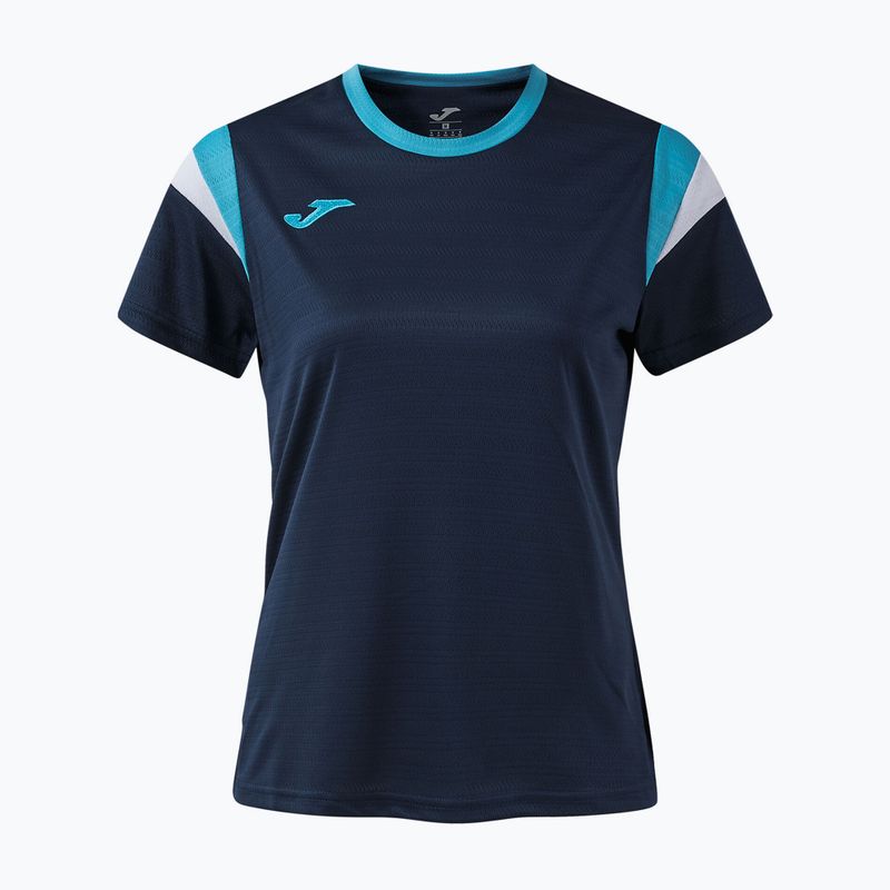 Dámské tenisové tričko Joma Terra dark navy/turquoise fluor