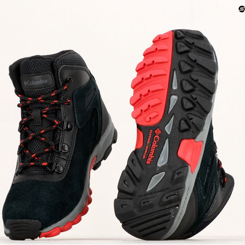 Columbia Newton Ridge Amped black/mountain red dětské turistické boty 11