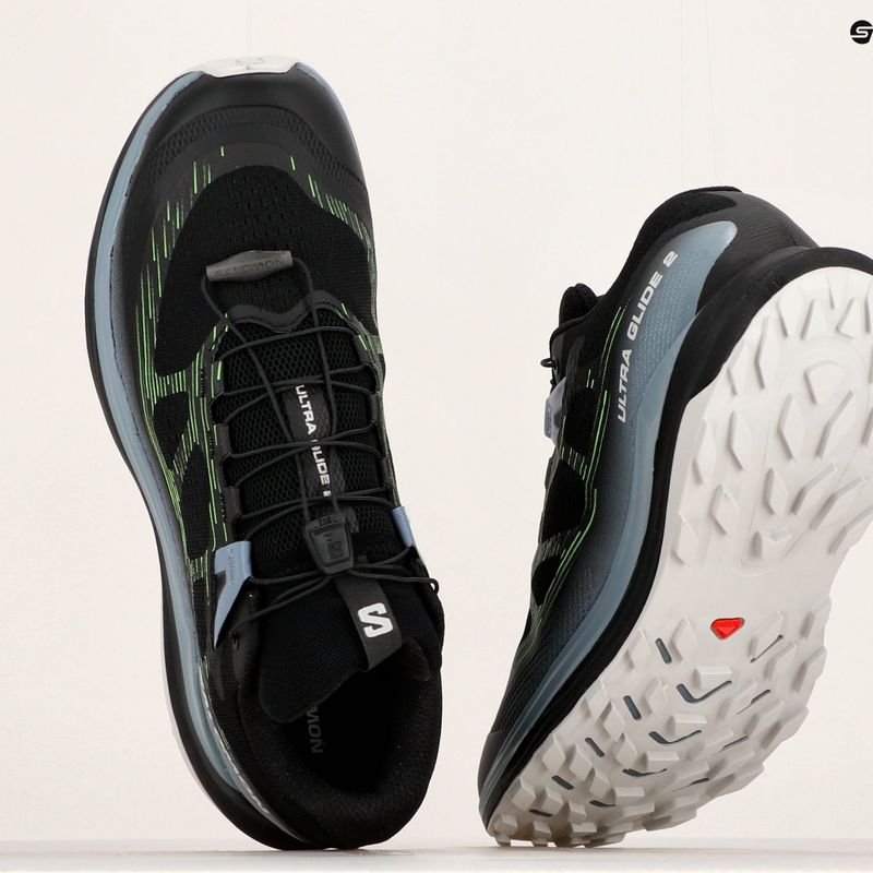 Pánská běžecká obuv Salomon Ultra Glide 2 black/flint stone/green gecko 14