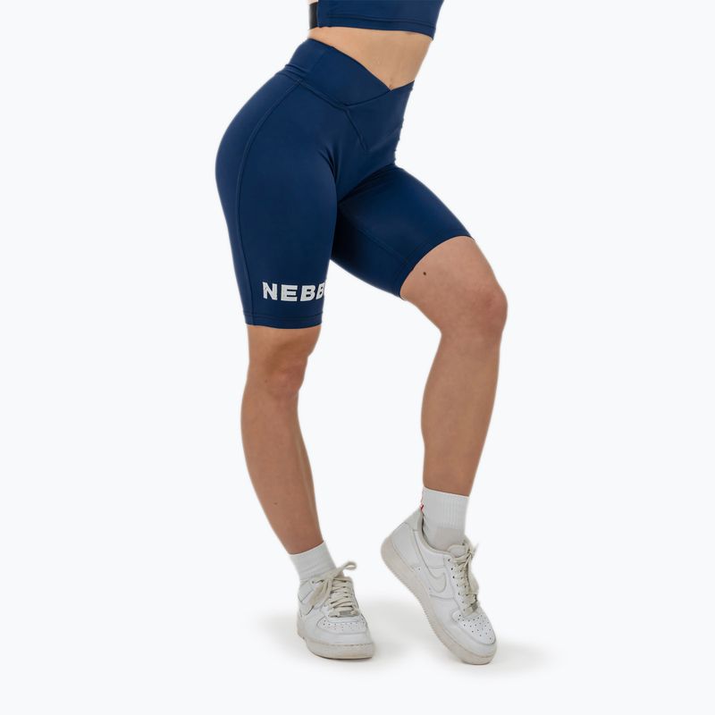 Dámské sportovní legíny NEBBIA 9″ Snatched High Waisted dark blue