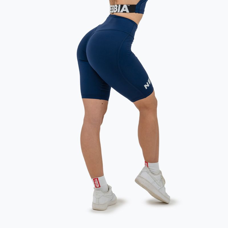 Dámské sportovní legíny NEBBIA 9″ Snatched High Waisted dark blue 3