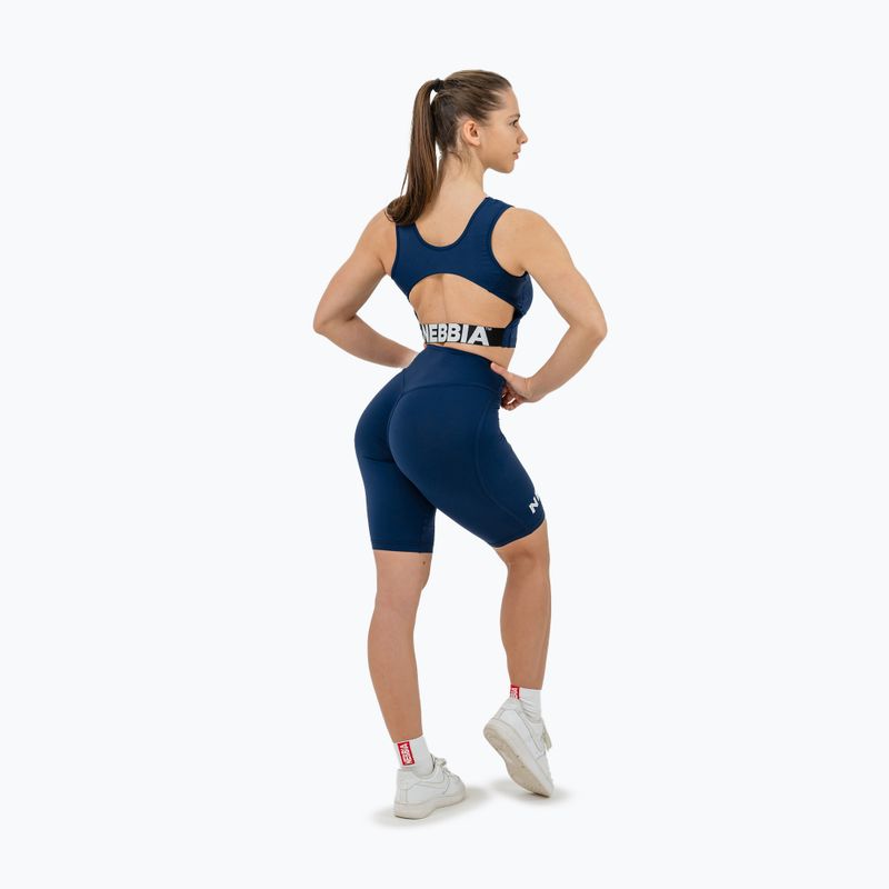 Dámské sportovní legíny NEBBIA 9″ Snatched High Waisted dark blue 4