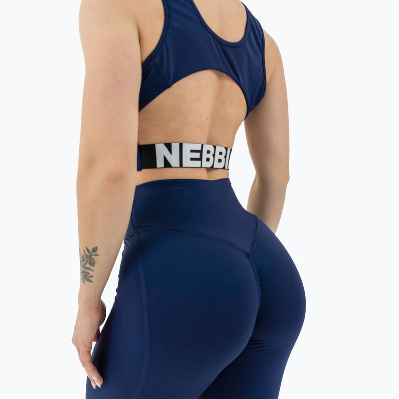 Dámské sportovní legíny NEBBIA 9″ Snatched High Waisted dark blue 5