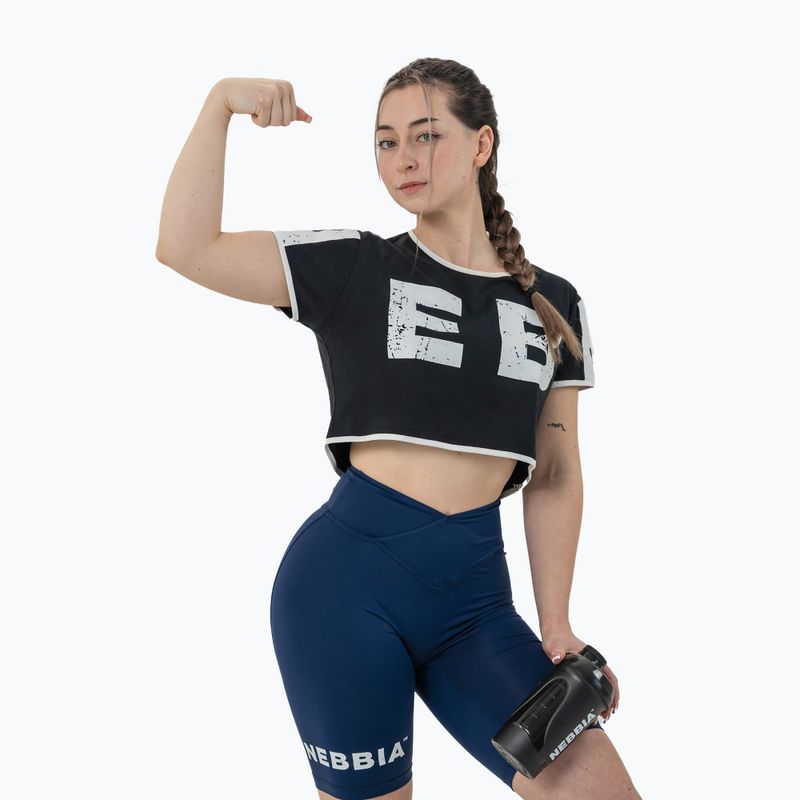 Dámské sportovní legíny NEBBIA 9″ Snatched High Waisted dark blue 7