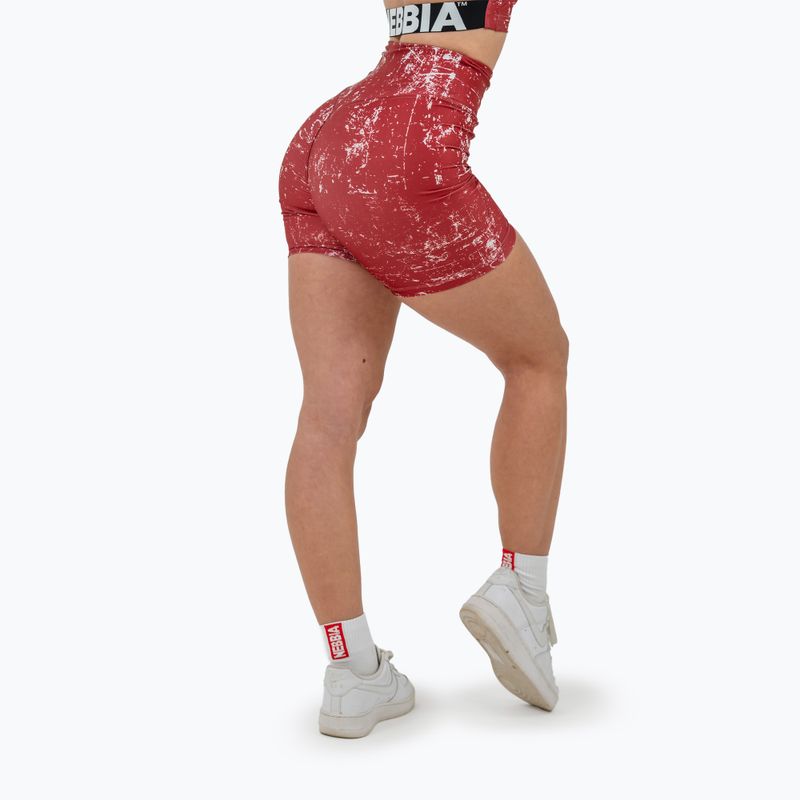 Dámské sportovní šortky NEBBIA 5″ Hammies High Waisted red 3