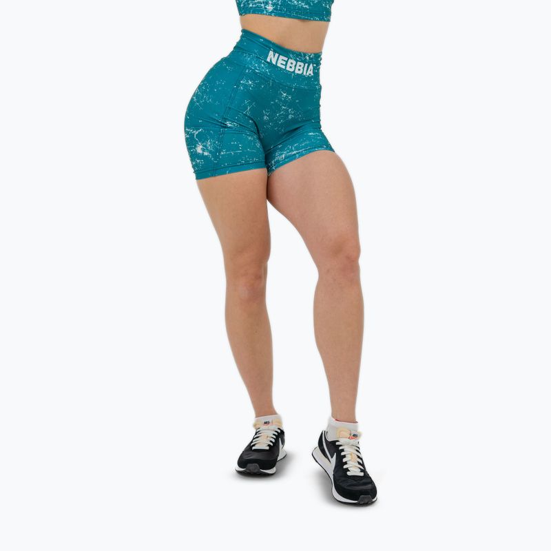 Dámské sportovní šortky NEBBIA 5″ Hammies High Waisted green