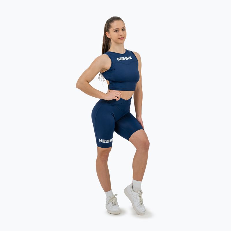 Dámský tréninkový top NEBBIA Gym Therapy Cropped dark blue 2