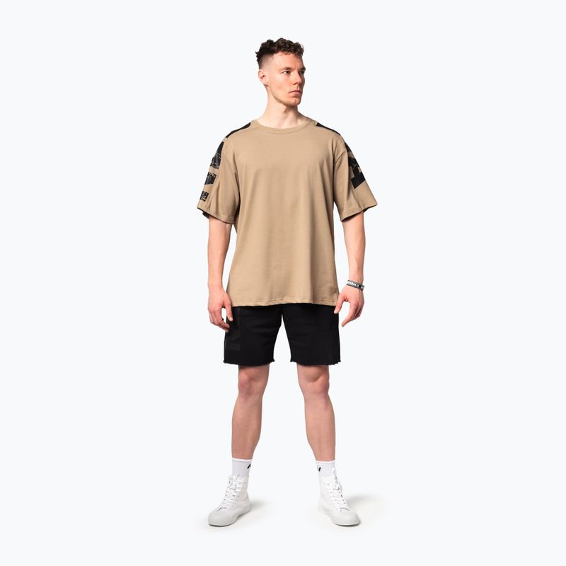 Pánské sportovní  tričko NEBBIA Lifting Club light brown 2