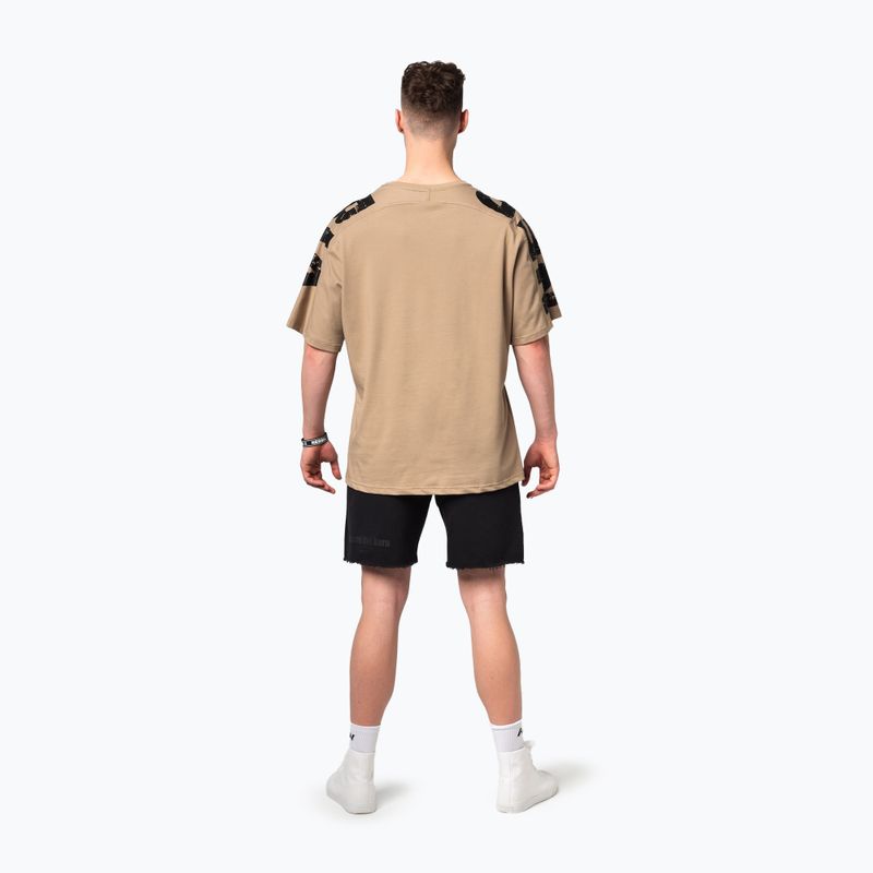 Pánské sportovní  tričko NEBBIA Lifting Club light brown 3
