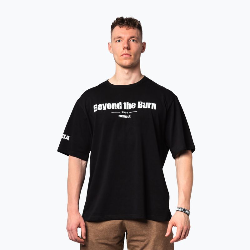 Pánské sportovní tričko NEBBIA Heavyweight Grind black