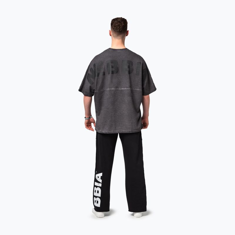 Pánské sportovní tričko NEBBIA Washed-Off Heavyweight No Shortcuts black 3