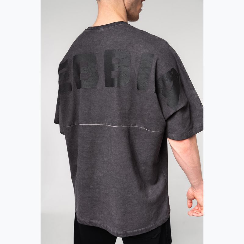 Pánské sportovní tričko NEBBIA Washed-Off Heavyweight No Shortcuts black 5