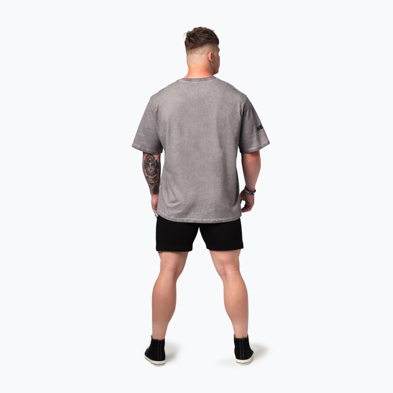 Pánské sportovní tričko NEBBIA Washed-Off Heavyweight Grind light grey 3