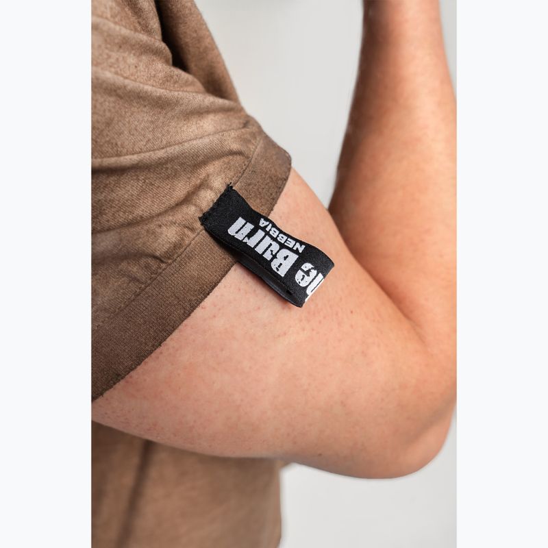 Pánské sportovní  tričko NEBBIA Washed-Off Max Out light brown 6