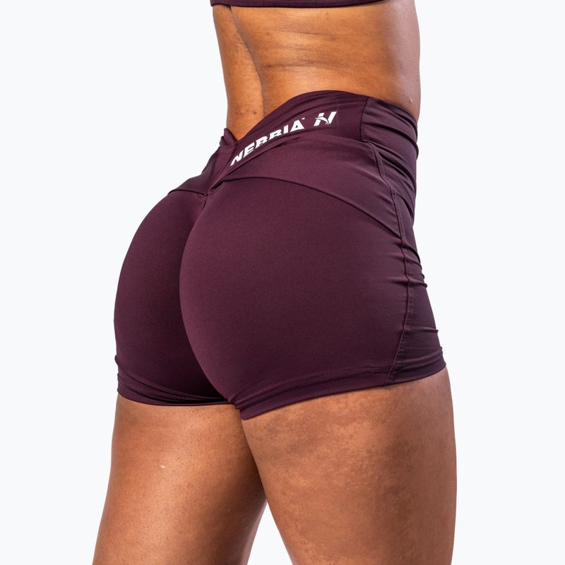 Dámské tréninkové šortky NEBBIA Strong Beauty dark red 3