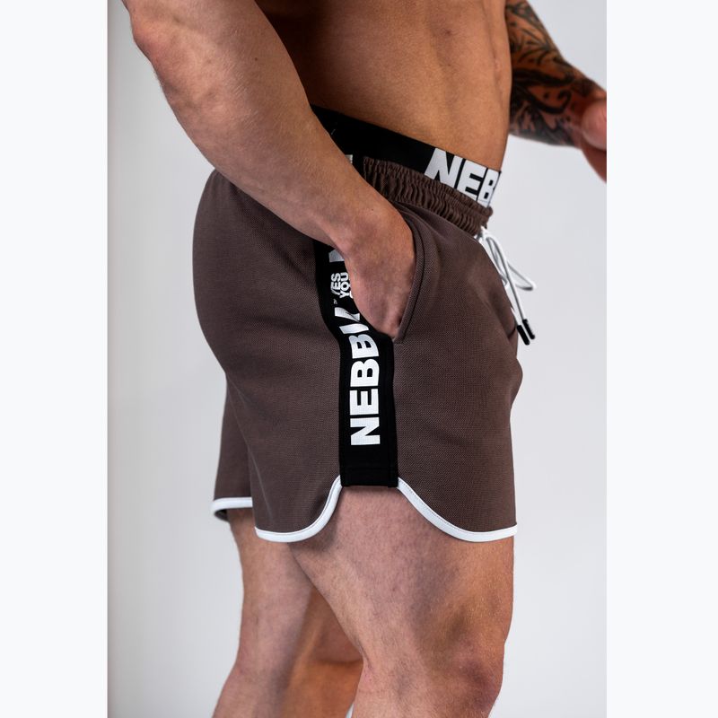 Pánské tréninkové šortky NEBBIA Hero brown 3
