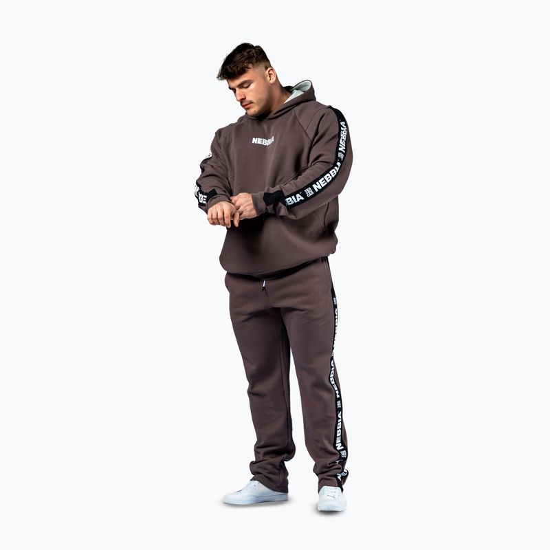 Pánská mikina NEBBIA Hero Hoodie brown 2