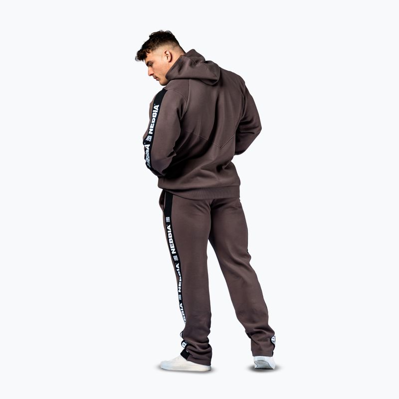 Pánská mikina NEBBIA Hero Hoodie brown 3