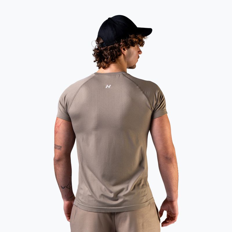 Pánské tréninkové tričko NEBBIA Power light brown ash 3