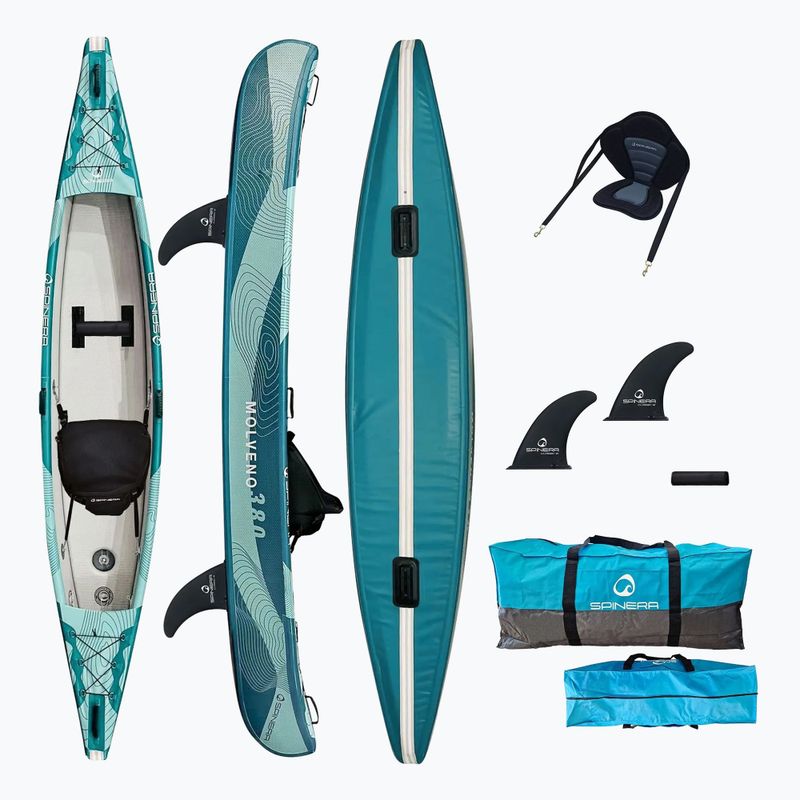Nafukovací kajak pro 1 osobu SPINERA Molveno 380 teal/white/grey