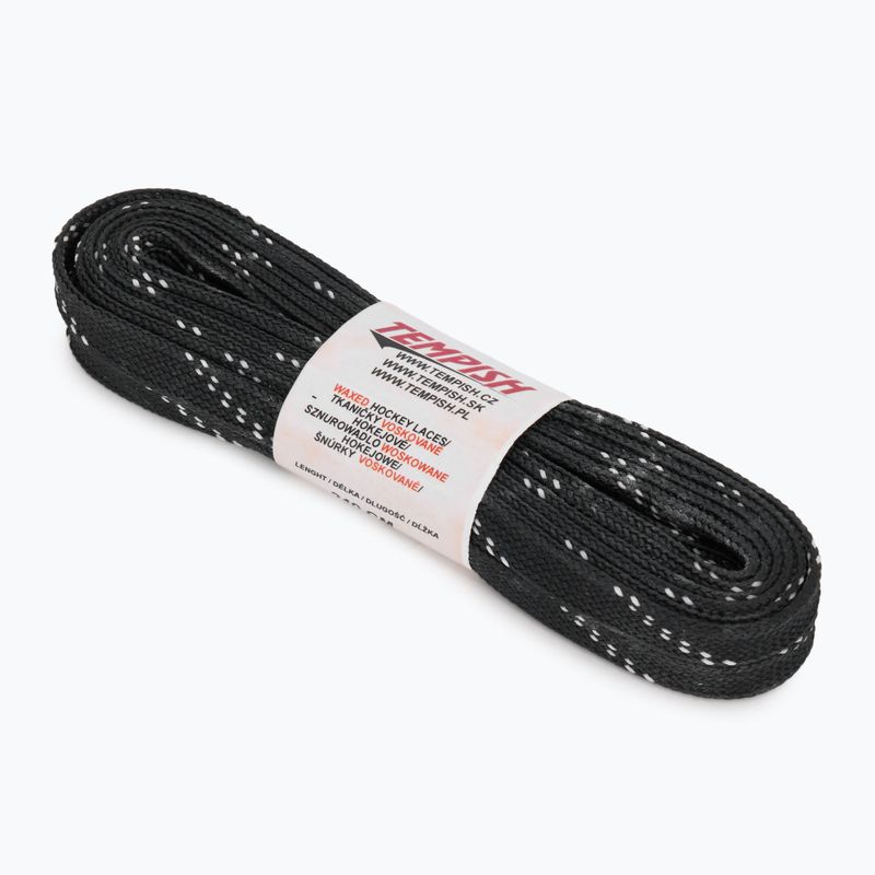 Tkaničky do bruslí Tempish Hockey Waxed black