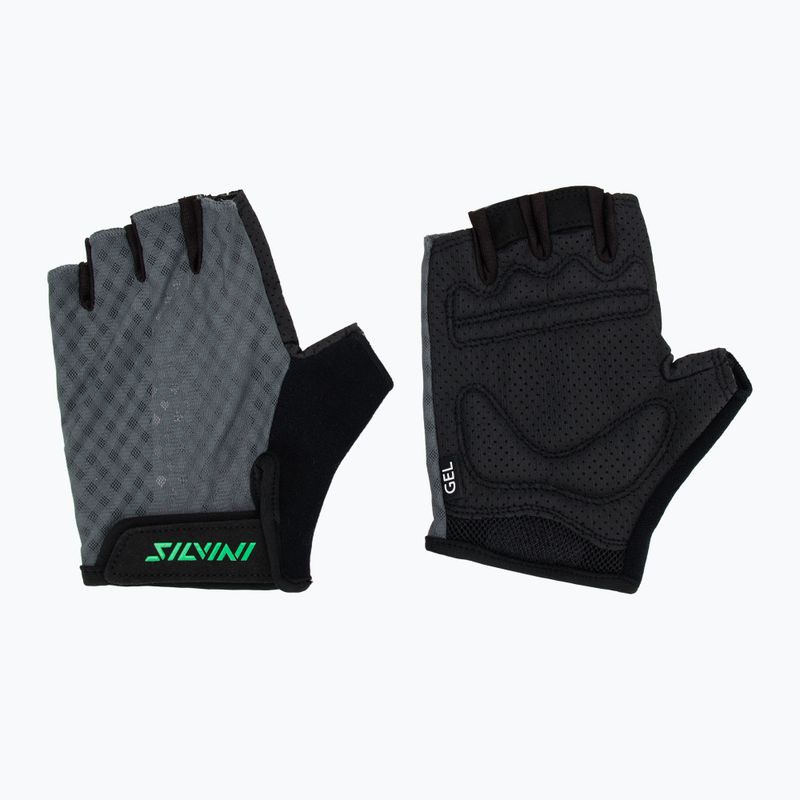 Pánské cyklistické rukavice SILVINI Gaiono grey/green