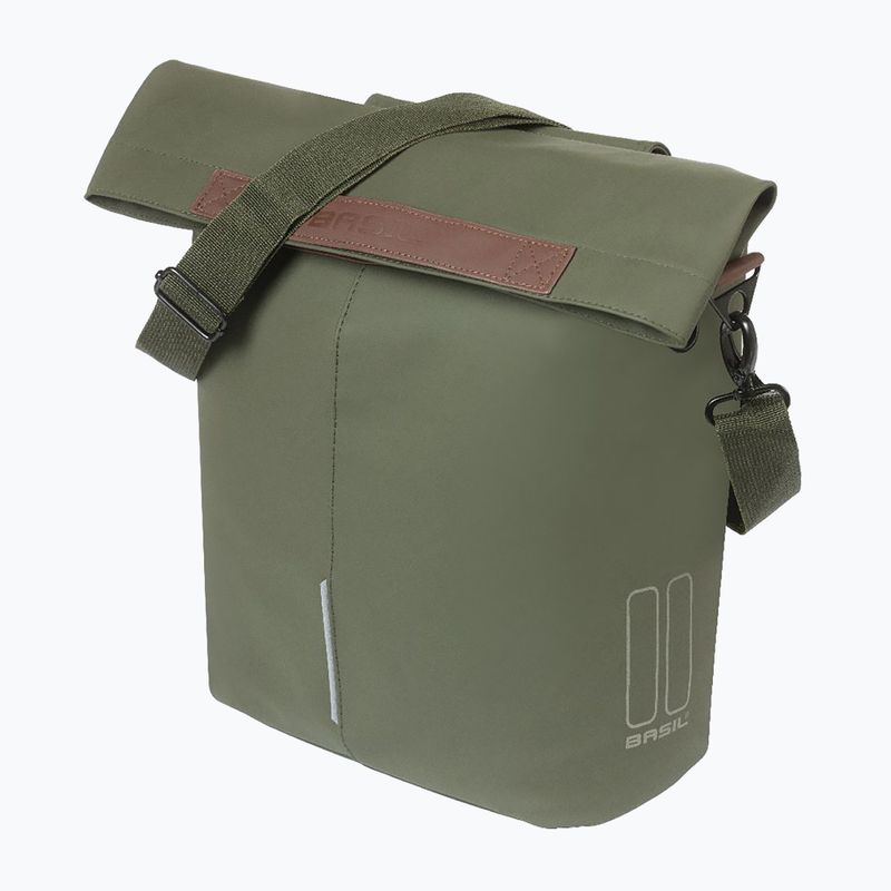 Brašna na kolo Basil City Shopper Vegan Leather 16 l moss green 2