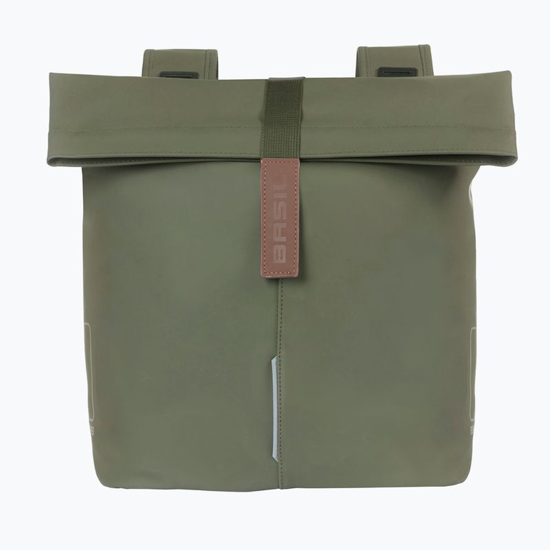 Cyklistické brašny Basil City Double Vegan Leather 32 l green