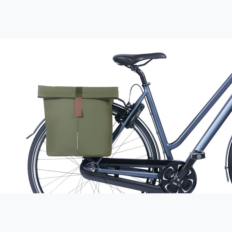 Cyklistické brašny Basil City Double Vegan Leather 32 l green 7