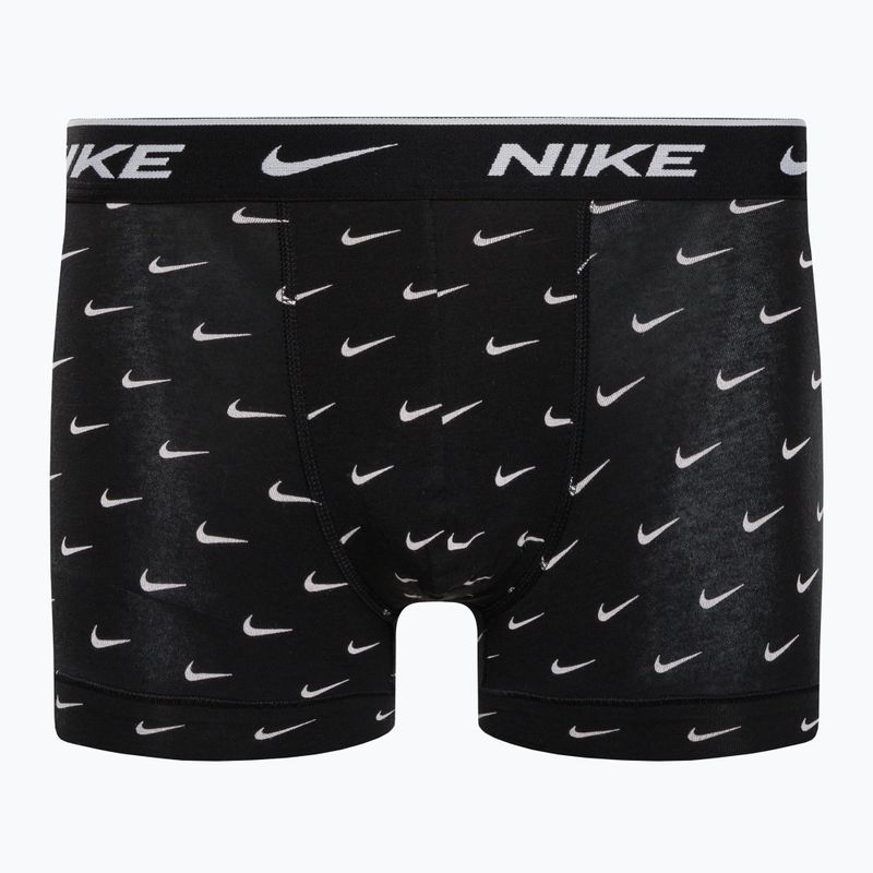 Pánské boxerky Nike Everyday Cotton Stretch Trunk 3Pk UB1 swoosh print/grey/uni blue 8