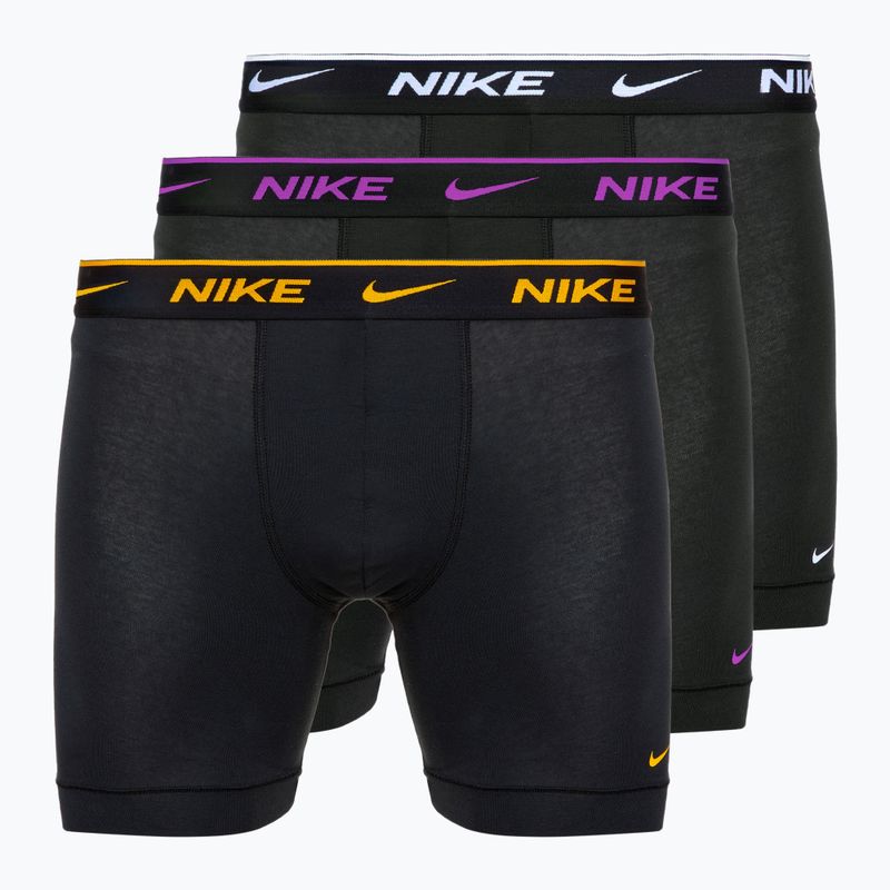 Pánské boxerky Nike Everyday Cotton Stretch 3 páry black/gold/black