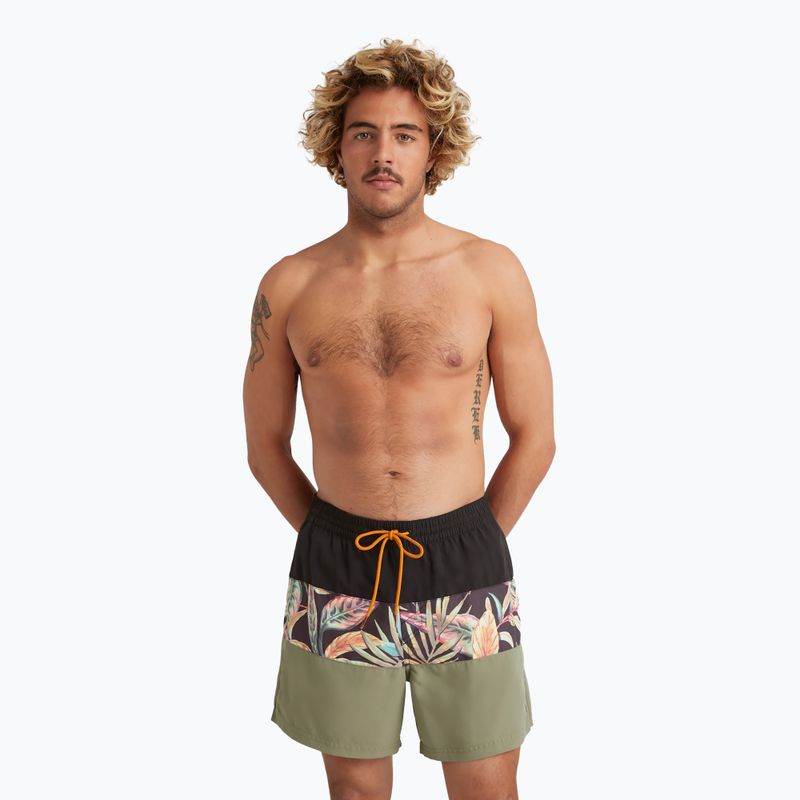Pánské plavecké šortky O'Neill Cali Block 15'' black tropical flower 4